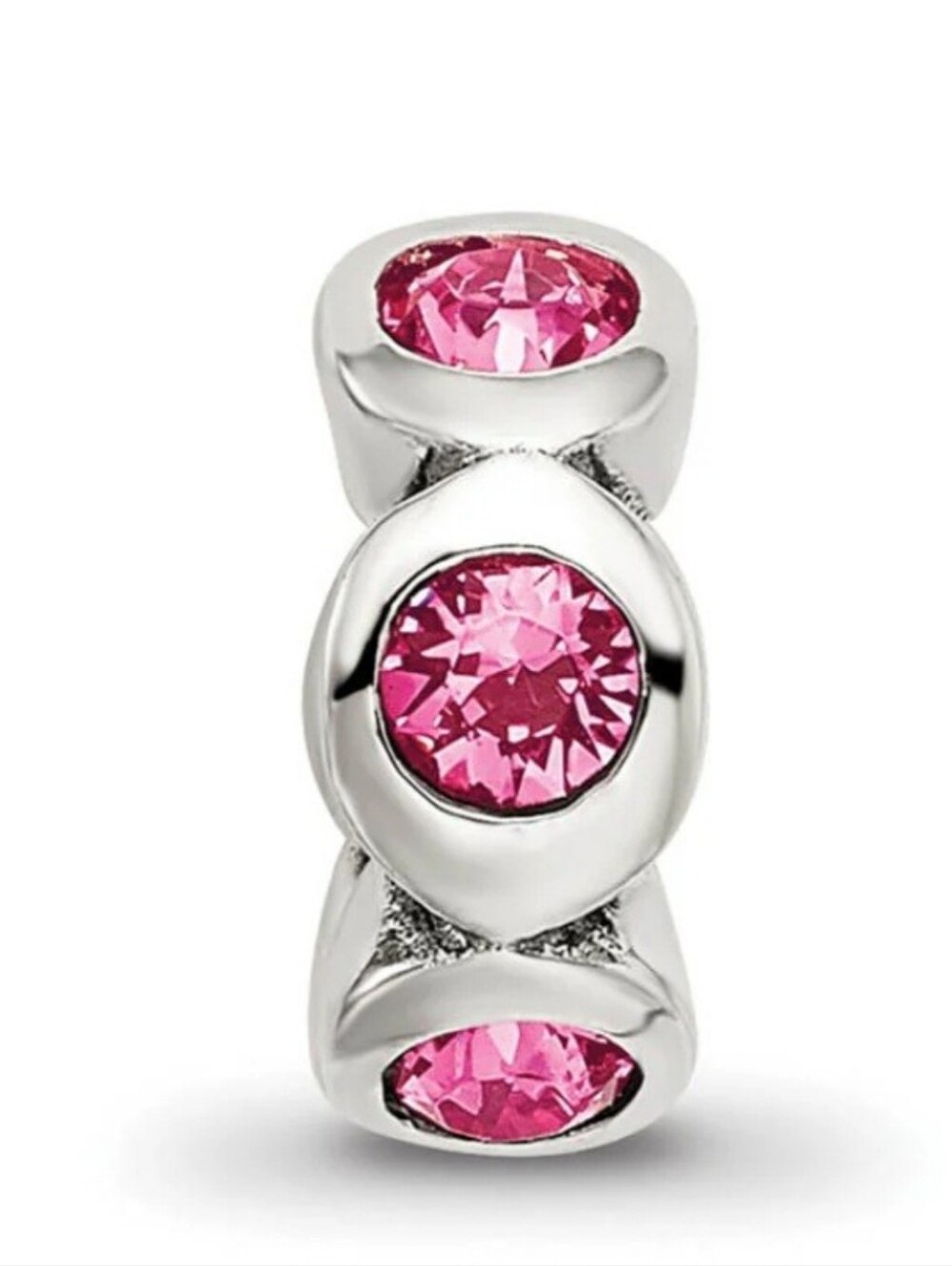 Black Bow Jewelry October Pink Crystal Pandora Bead